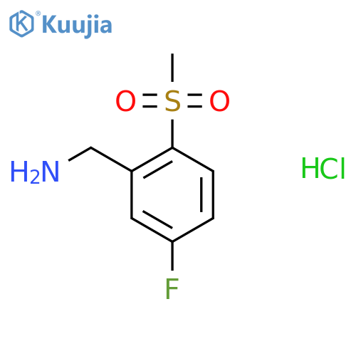 5-Fluoro-2-methanesulfonyl-benzylamine hydrochloride structure