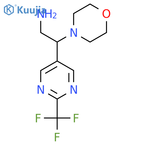 2-(morpholin-4-yl)-2-[2-(trifluoromethyl)pyrimidin-5-yl]ethan-1-amine structure