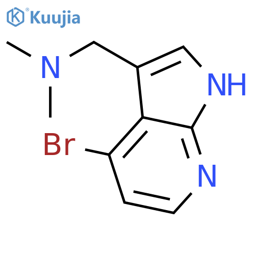 4-Bromo-N,N-dimethyl-1H-pyrrolo2,3-bpyridine-3-methanamine structure