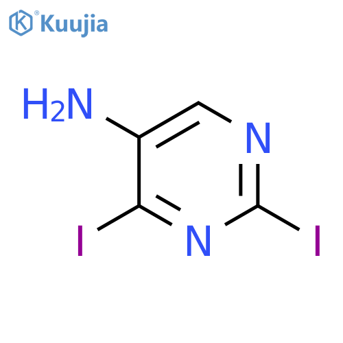 2,4-Diiodopyrimidin-5-amine structure