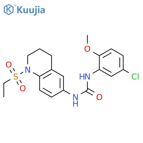 1-(5-chloro-2-methoxyphenyl)-3-1-(ethanesulfonyl)-1,2,3,4-tetrahydroquinolin-6-ylurea structure