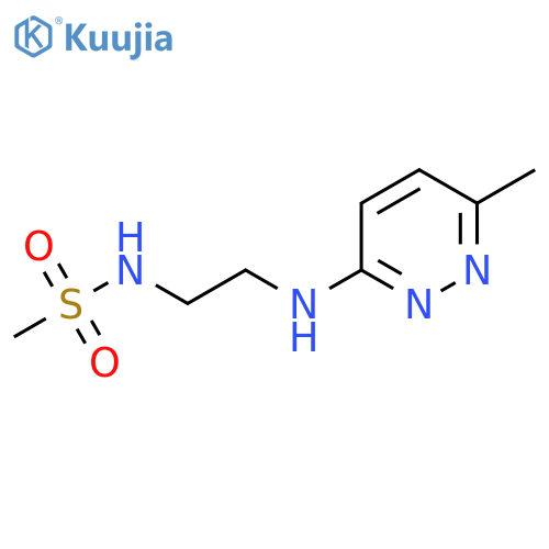 N-{2-(6-methylpyridazin-3-yl)aminoethyl}methanesulfonamide structure