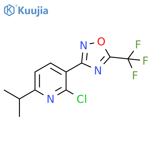 2-Chloro-6-isopropyl-3-5-(trifluoromethyl)-1,2,4-oxadiazol-3-ylpyridine structure