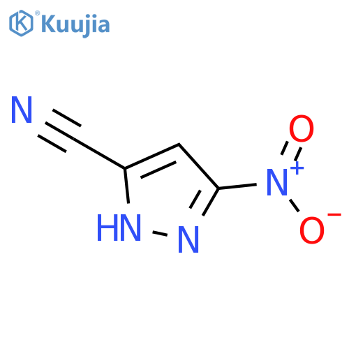 3-nitro-1H-pyrazole-5-carbonitrile structure