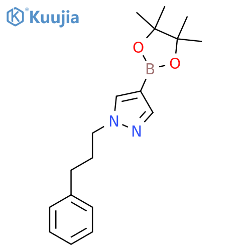 1-(3-Phenylpropyl)-4-(4,4,5,5-tetramethyl-1,3,2-dioxaborolan-2-yl)-1H-pyrazole structure