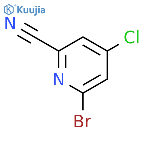 6-Bromo-4-chloropyridine-2-carbonitrile structure