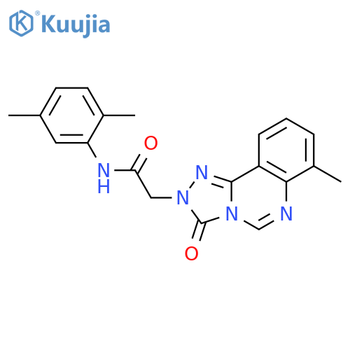 N-(2,5-dimethylphenyl)-2-{7-methyl-3-oxo-2H,3H-[1,2,4]triazolo[4,3-c]quinazolin-2-yl}acetamide structure