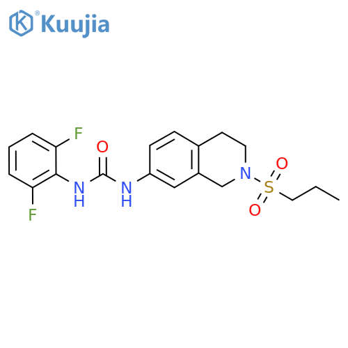 1-(2,6-difluorophenyl)-3-2-(propane-1-sulfonyl)-1,2,3,4-tetrahydroisoquinolin-7-ylurea structure