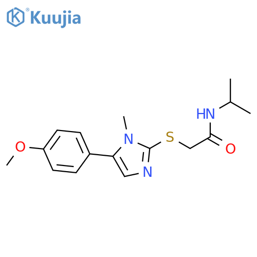 2-{[5-(4-methoxyphenyl)-1-methyl-1H-imidazol-2-yl]sulfanyl}-N-(propan-2-yl)acetamide structure