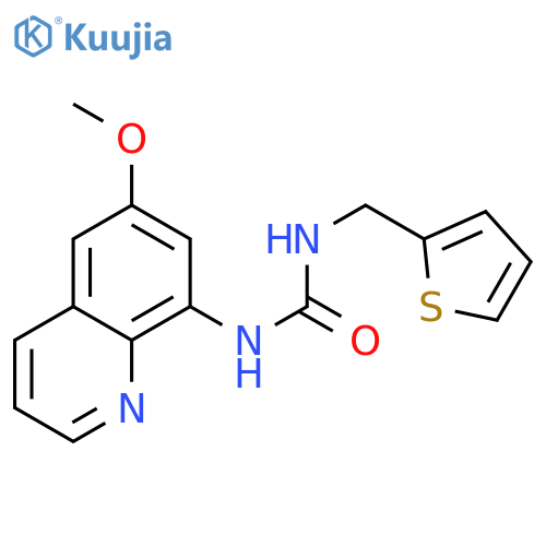 1-(6-methoxyquinolin-8-yl)-3-(thiophen-2-yl)methylurea structure