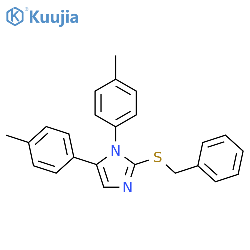 2-(benzylsulfanyl)-1,5-bis(4-methylphenyl)-1H-imidazole structure