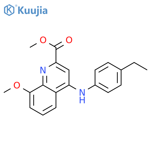 methyl 4-[(4-ethylphenyl)amino]-8-methoxyquinoline-2-carboxylate structure