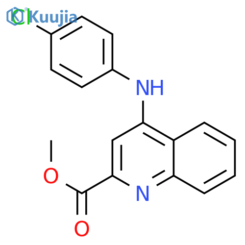 methyl 4-[(4-chlorophenyl)amino]quinoline-2-carboxylate structure