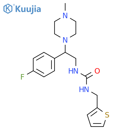 1-2-(4-fluorophenyl)-2-(4-methylpiperazin-1-yl)ethyl-3-(thiophen-2-yl)methylurea structure