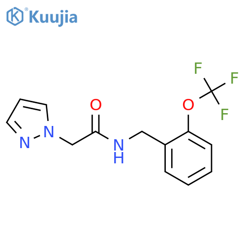 2-(1H-pyrazol-1-yl)-N-{2-(trifluoromethoxy)phenylmethyl}acetamide structure