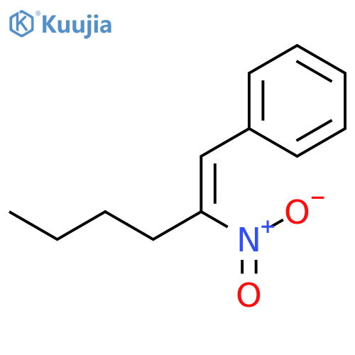 Benzene, (2-nitro-1-hexenyl)- structure