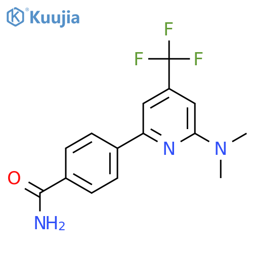 4-(6-Dimethylamino-4-trifluoromethyl-pyridin-2-YL)-benzamide structure