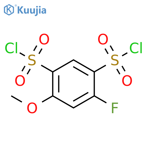 4-fluoro-6-methoxybenzene-1,3-disulfonyl dichloride structure