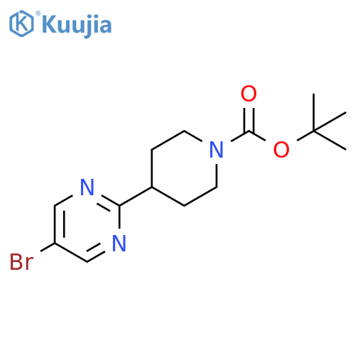 tert-butyl 4-(5-bromopyrimidin-2-yl)piperidine-1-carboxylate structure