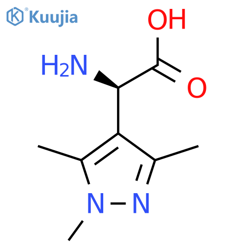 (2R)-2-amino-2-(trimethyl-1H-pyrazol-4-yl)acetic acid structure