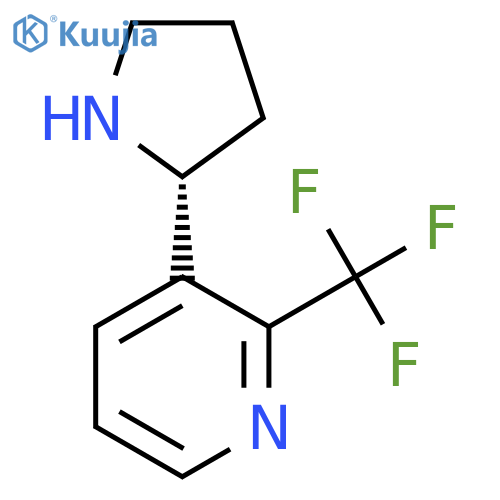 3-[(2R)-pyrrolidin-2-yl]-2-(trifluoromethyl)pyridine structure