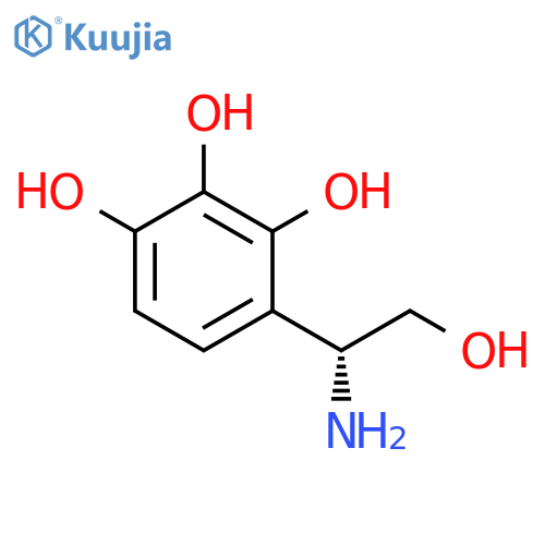 4-(1R)-1-amino-2-hydroxyethylbenzene-1,2,3-triol structure