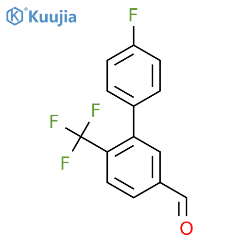4'-Fluoro-2-(trifluoromethyl)biphenyl-5-carboxaldehyde structure