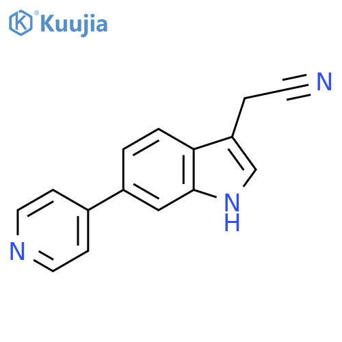 2-(6-(Pyridin-4-yl)-1H-indol-3-yl)acetonitrile structure