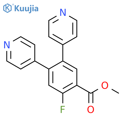 Methyl 2-fluoro-4,5-di(pyridin-4-yl)benzoate structure