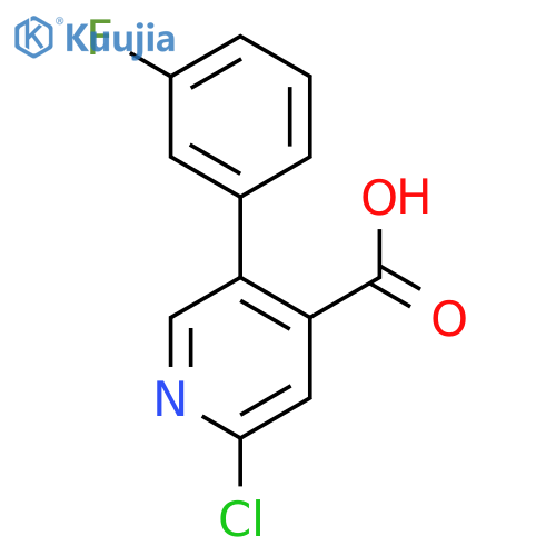 2-chloro-5-(3-fluorophenyl)pyridine-4-carboxylic acid structure