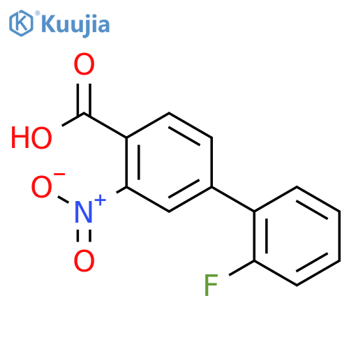 4-(2-fluorophenyl)-2-nitrobenzoic Acid structure
