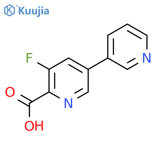 3-Fluoro-5-(pyridin-3-yl)picolinic acid structure