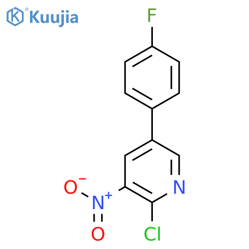 2-Chloro-5-(4-fluorophenyl)-3-nitropyridine structure