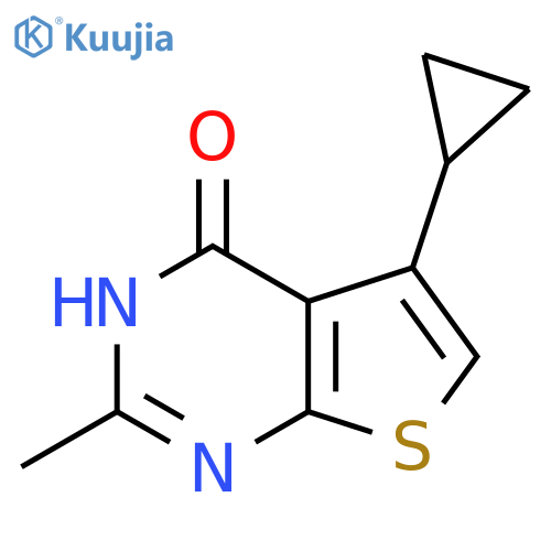 5-cyclopropyl-2-methyl-3H,4H-thieno2,3-dpyrimidin-4-one structure