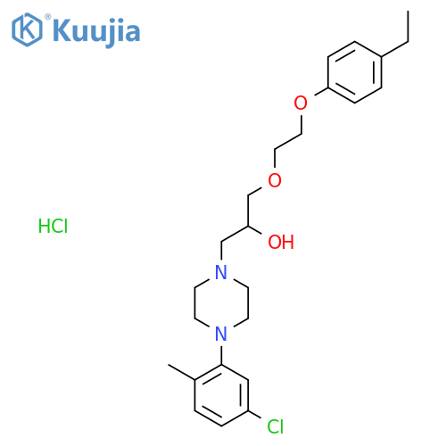 1-4-(5-chloro-2-methylphenyl)piperazin-1-yl-3-2-(4-ethylphenoxy)ethoxypropan-2-ol hydrochloride structure