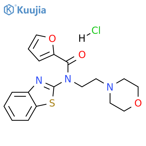 N-(1,3-benzothiazol-2-yl)-N-[2-(morpholin-4-yl)ethyl]furan-2-carboxamide hydrochloride structure