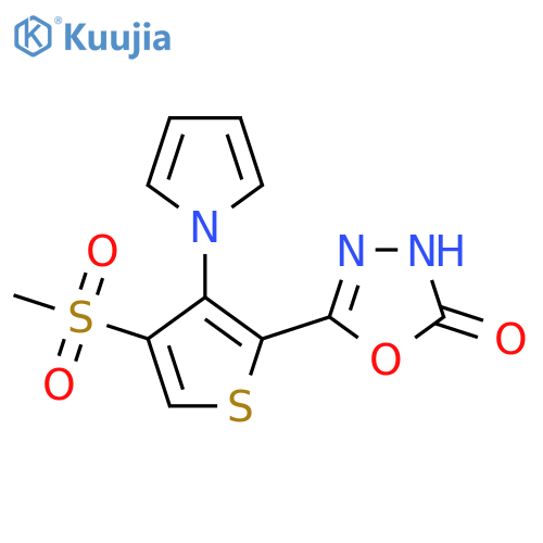 5-[4-(Methylsulfonyl)-3-(1H-pyrrol-1-yl)-2-thienyl]-1,3,4-oxadiazol-2(3H)-one structure