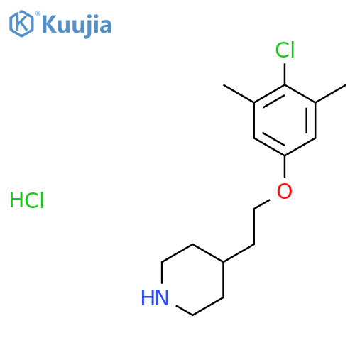 4-[2-(4-Chloro-3,5-dimethylphenoxy)ethyl]-piperidine hydrochloride structure