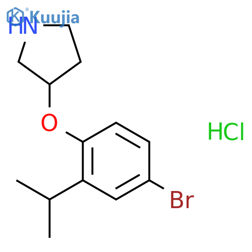 3-(4-Bromo-2-isopropylphenoxy)pyrrolidinehydrochloride structure