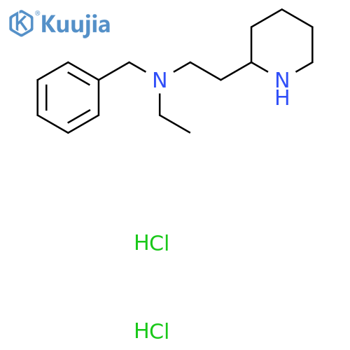N-Benzyl-N-ethyl-2-(2-piperidinyl)-1-ethanaminedihydrochloride structure