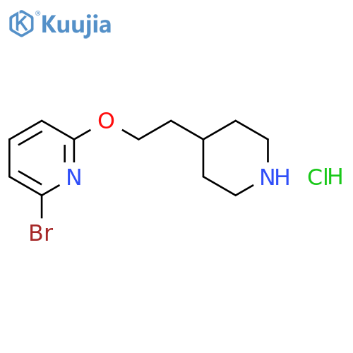 2-Bromo-6-2-(4-piperidinyl)ethoxypyridinehydrochloride structure