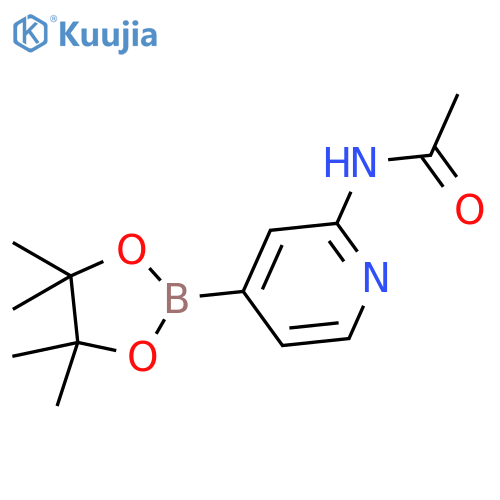 N-[4-(4,4,5,5-tetramethyl-1,3,2-dioxaborolan-2-yl)pyridin-2-yl]acetamide structure