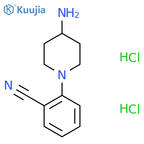 2-(4-aminopiperidin-1-yl)benzonitrile dihydrochloride structure