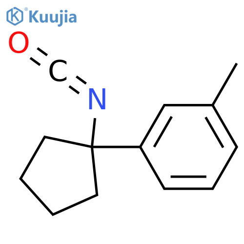 1-(1-isocyanatocyclopentyl)-3-methylbenzene structure