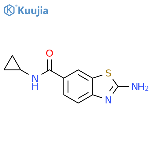 2-amino-N-cyclopropyl-1,3-benzothiazole-6-carboxamide structure