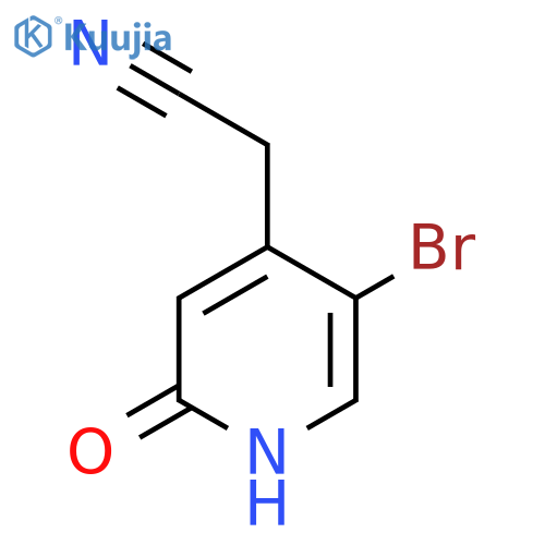 5-Bromo-2-hydroxypyridine-4-acetonitrile structure