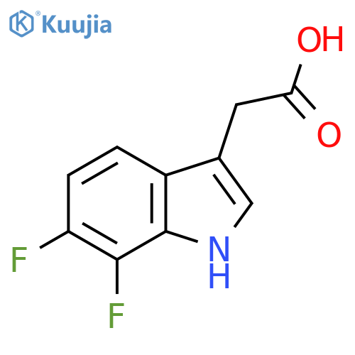 6,7-Difluoroindole-3-acetic acid structure