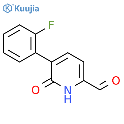 5-(2-Fluorophenyl)-6-hydroxypicolinaldehyde structure