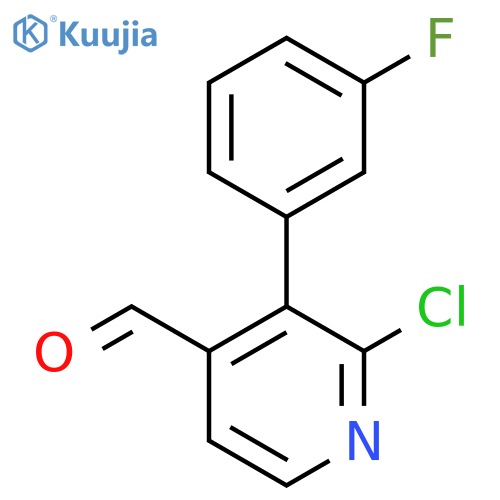 2-Chloro-3-(3-fluorophenyl)isonicotinaldehyde structure