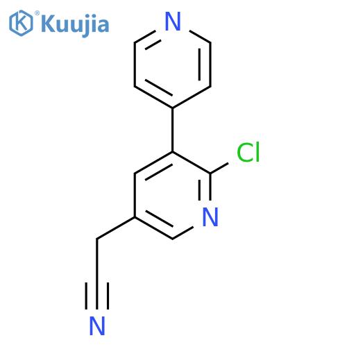 6-Chloro-5-(pyridin-4-yl)pyridine-3-acetonitrile structure